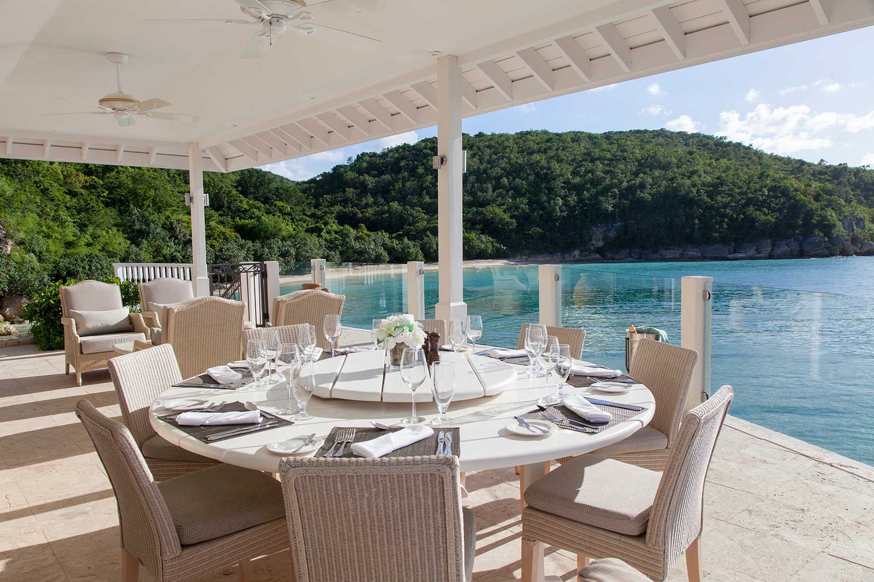 Rock Cottage Antigua - Terrace Rock Cottage Antigua - 5 bedroom luxury villa